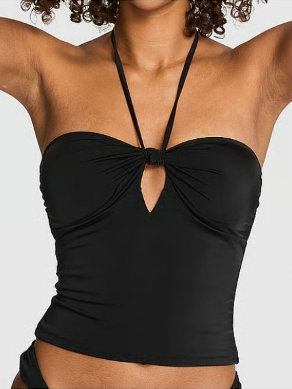 VS PINK SWIM Halter Knot Tankini Top Sz Small NWT